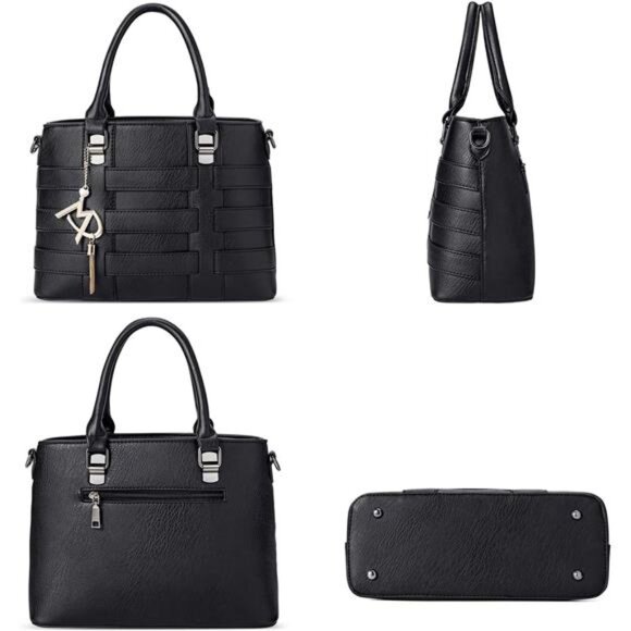 Designer Handbag for Women Ladies Handbags PU Leather  Ab167-black - Picture 2 of 7